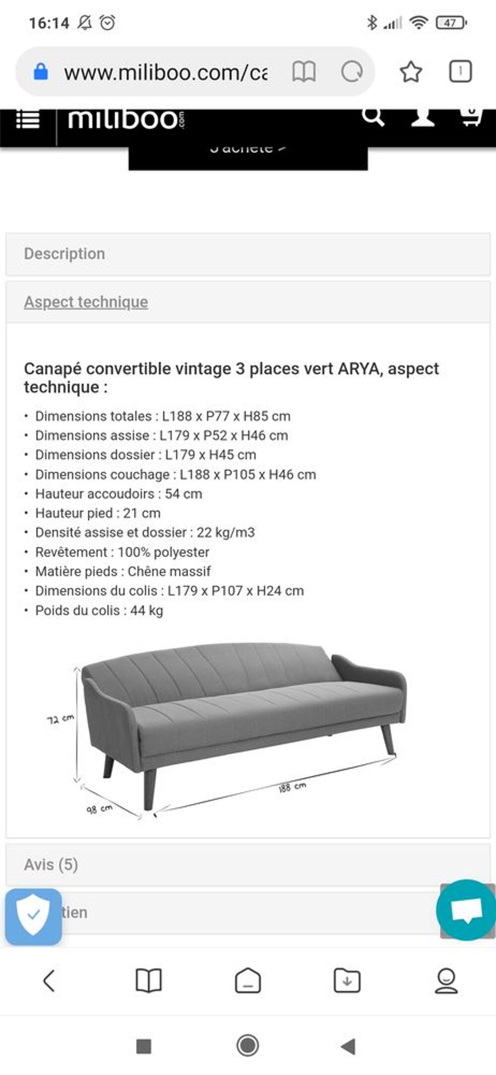 Canap&eacute; convertible Meubles