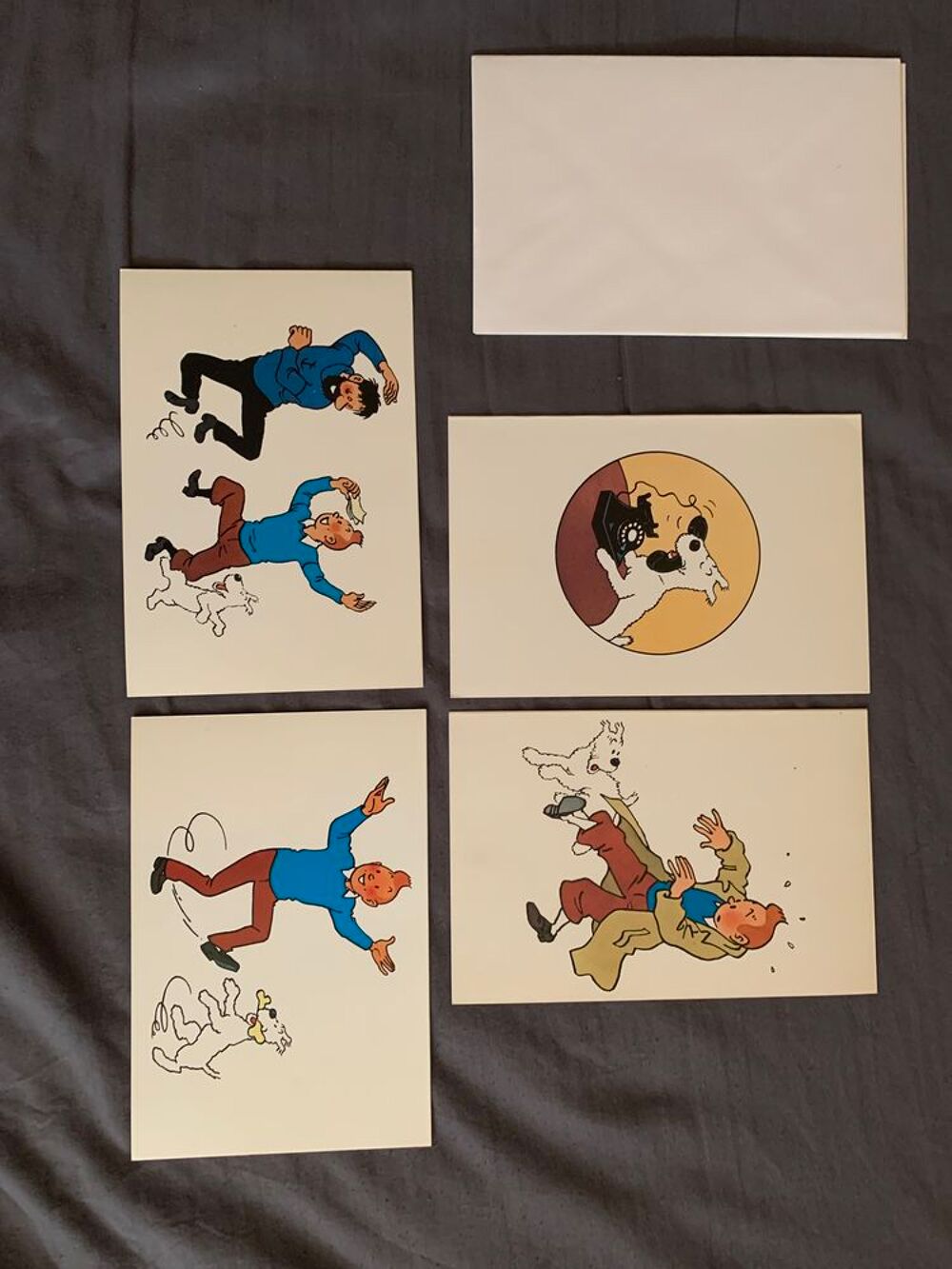 lot de carte postale Tintin 