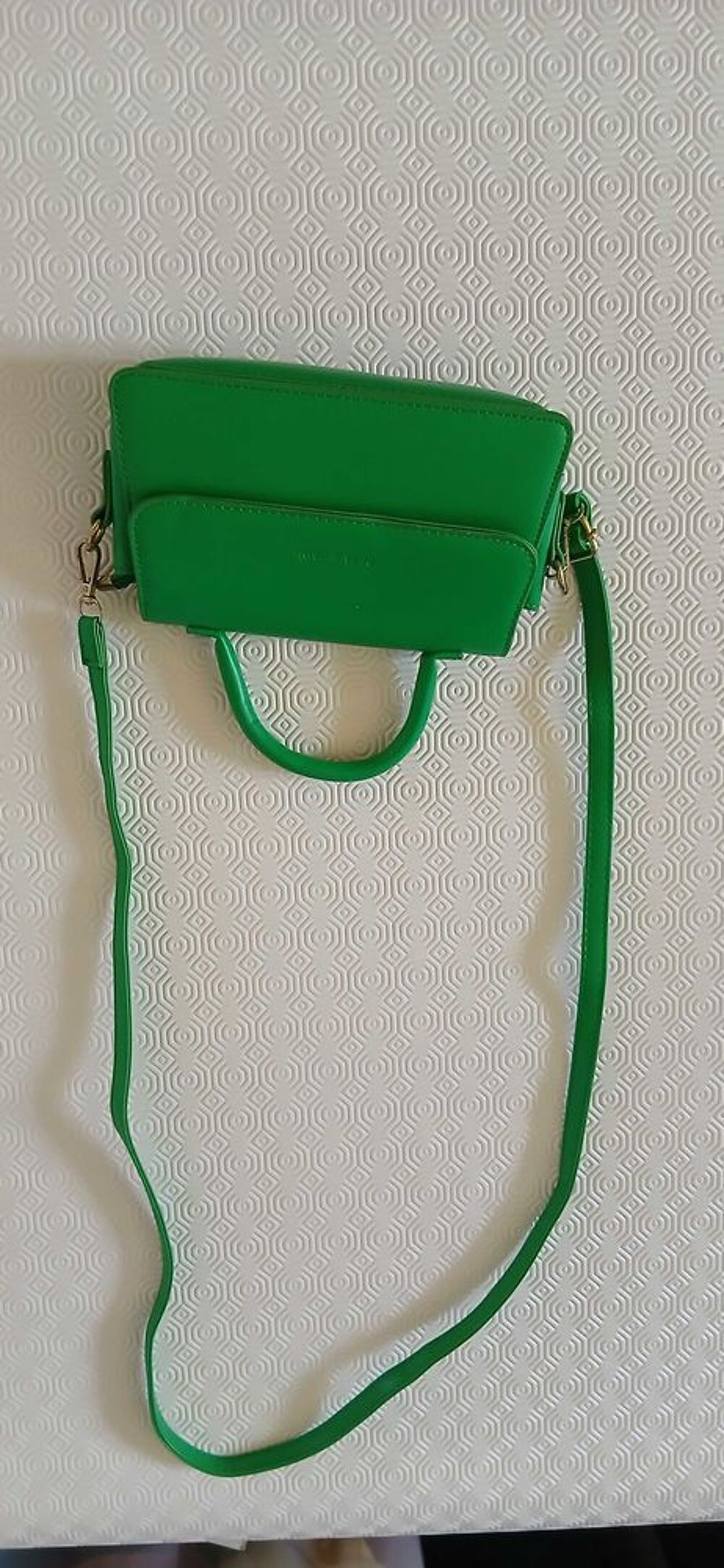Sac &agrave; main vert Peta+Jain Maroquinerie