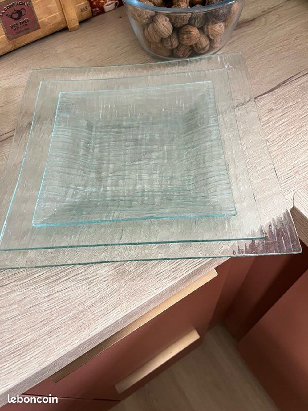 Service 30 assiettes verre 3 dimensions entr&eacute;e plat dessert Décoration
