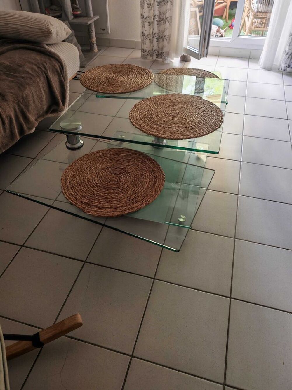 Table basse chateau d'ax 3 plateaux dont 2 pivotant Meubles