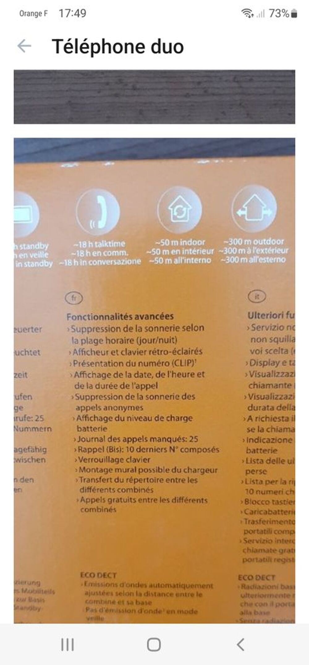 Duo t&eacute;l&eacute;phone Téléphones et tablettes