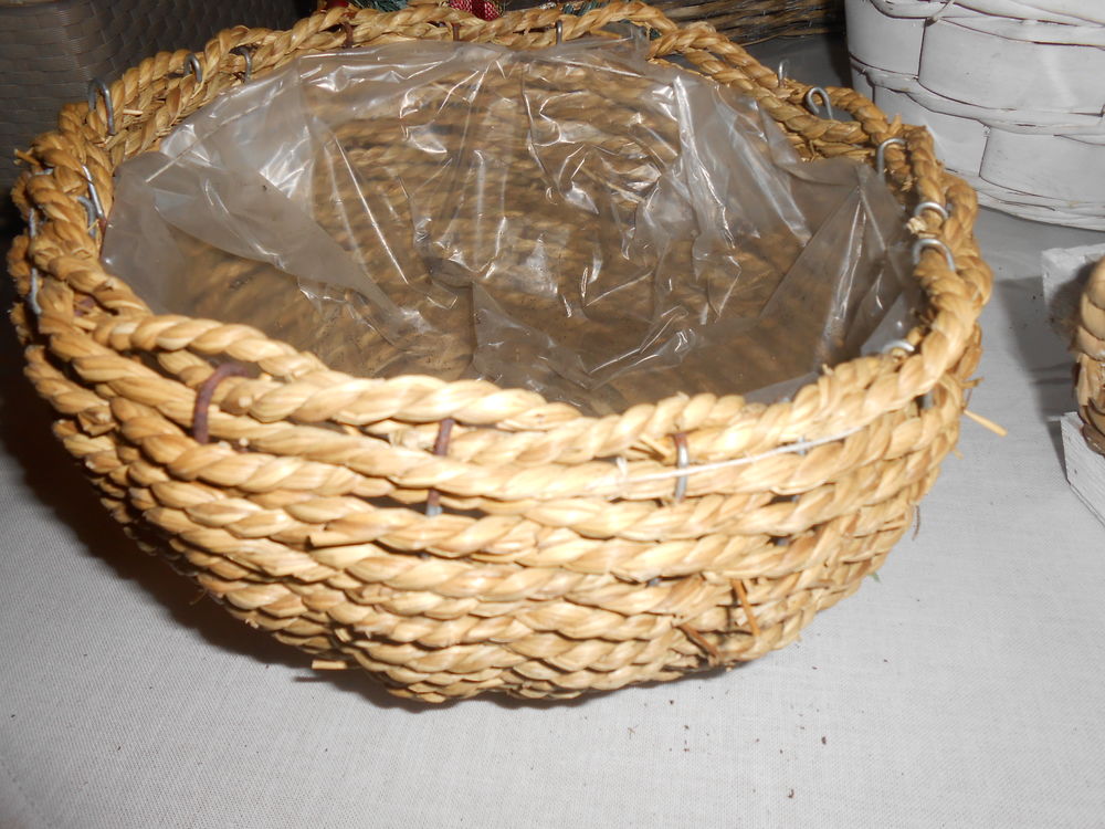 cache-pots en corde, osier bois : toutes tailles : compo No&euml; Jardin