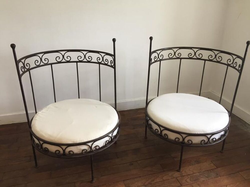 Fauteuils en fer forg&eacute; Meubles