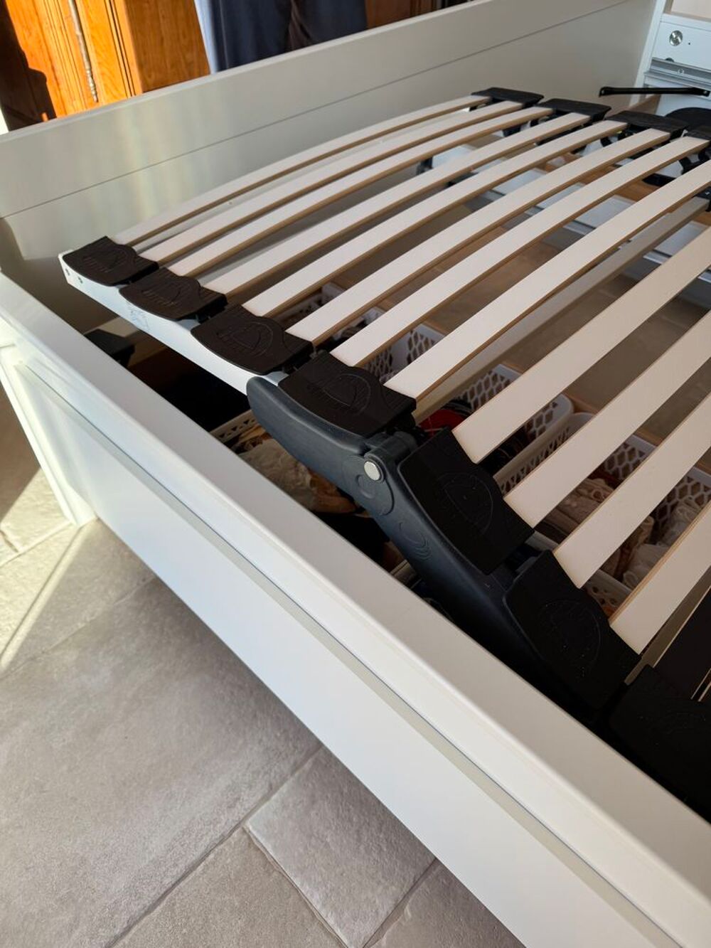 Ensemble de 2 sommiers &eacute;lectriques et 2 matelas Meubles