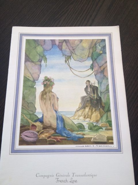 Menu paquebot France 28/12/71 10 Nice (06)