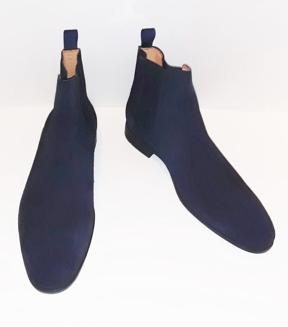 NEUVES - BOOTS en DAIM - Bleu marine -HOMME - 40 Chaussures