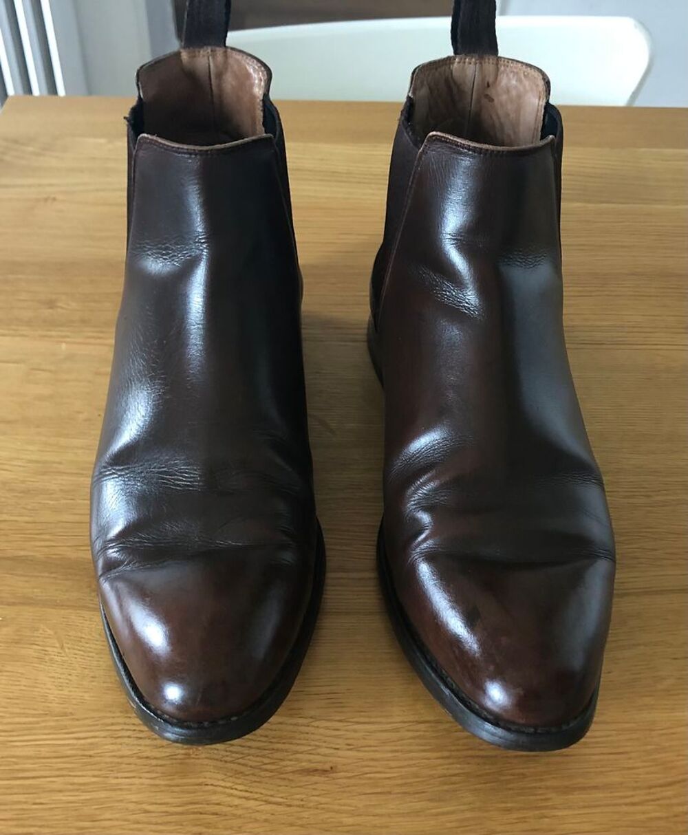 Bottines cuir marron Chaussures