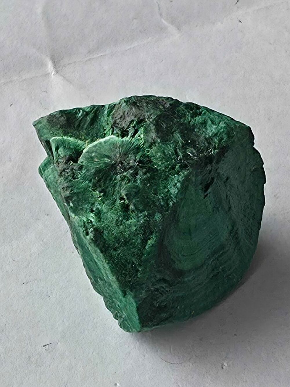 Sp&eacute;cimen Malachite Stalactitique Fibro-Radi&eacute;e 29g-Collection Lithoth&eacute;rapie 