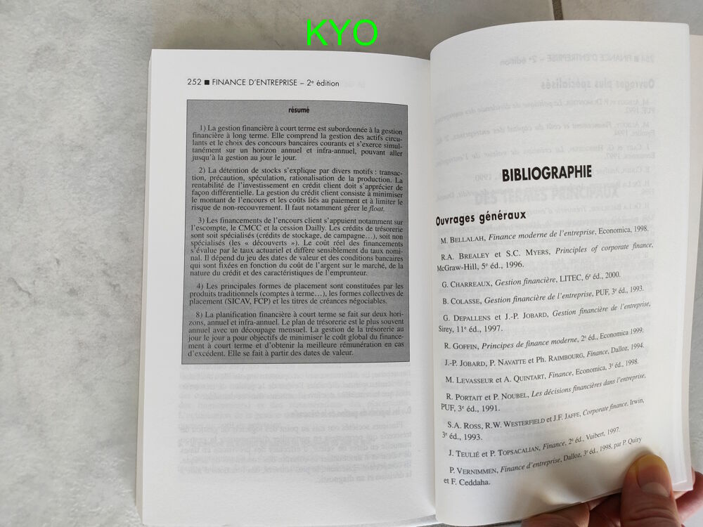 Essentiels de la gestion - Finance d'entreprise Livres et BD