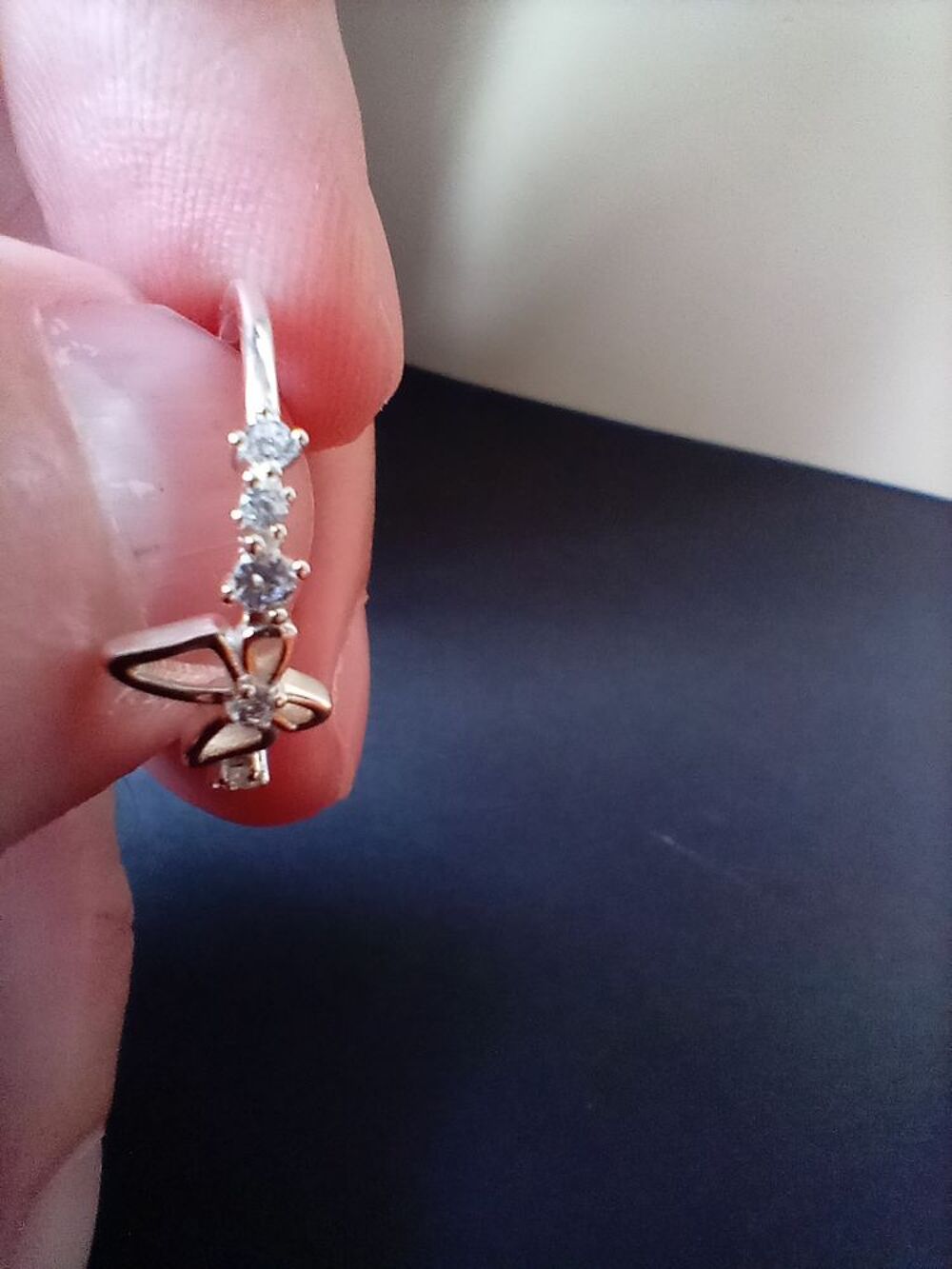 Bague en argent sterling 925 papillon et zircons Bijoux et montres