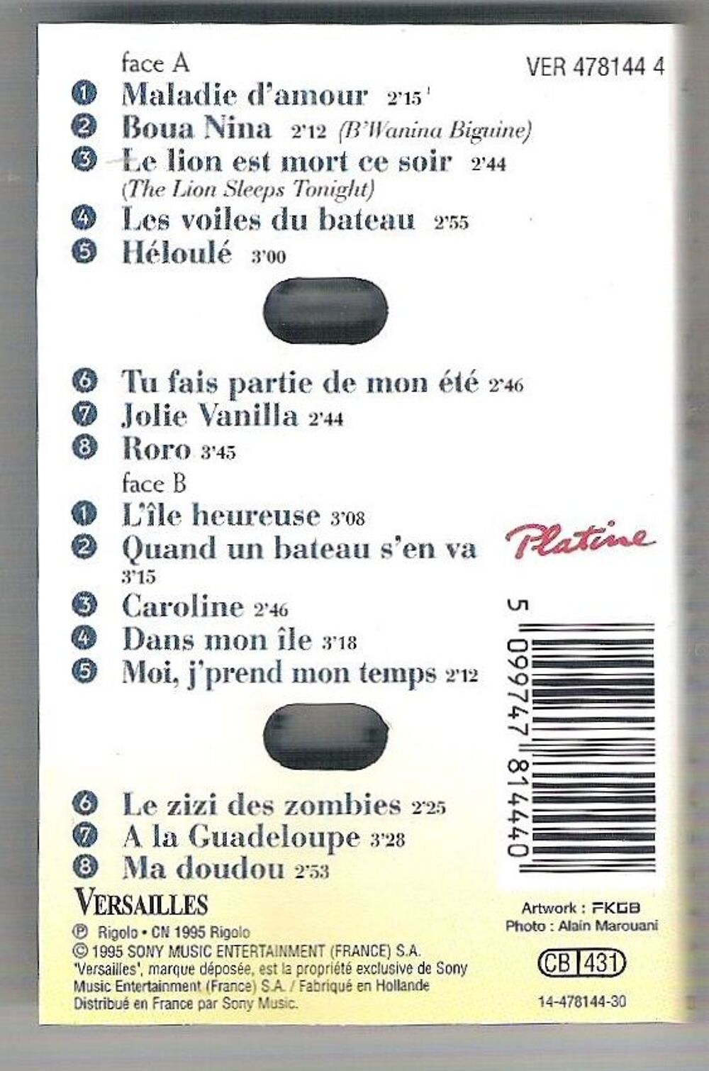 Cassette K7 audio Henri Salvador 'soleil' CD et vinyles