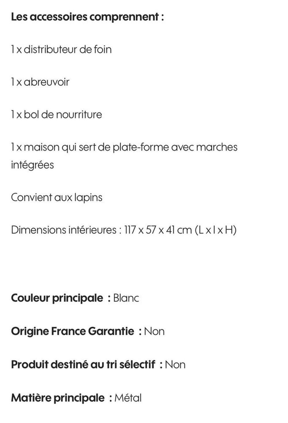 Cage/enclos Meubles