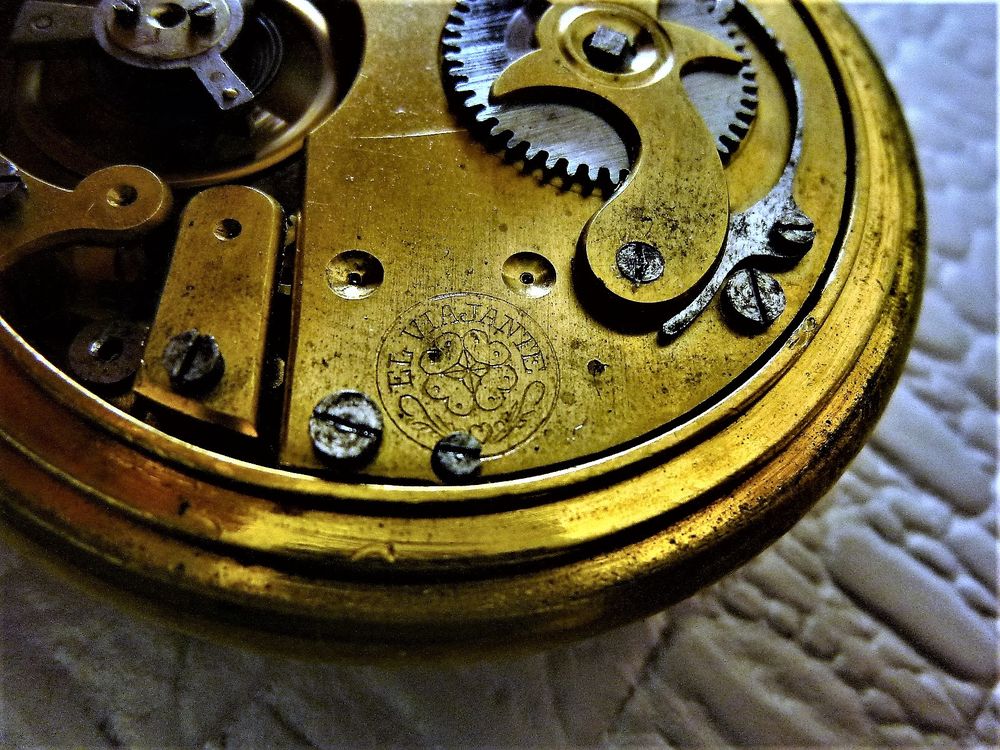 EL VIAJANTE MONTRE DE POCHE FERROVIAIRE RARE vers 1880 GOC10 Bijoux et montres