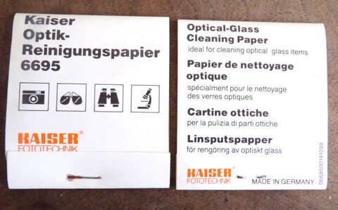 Papier de nettoyage optique Kaiser optik-reinigungspapier 3 Laval (53)