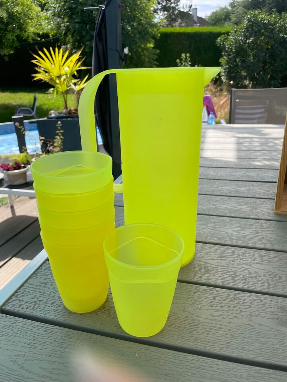 Ensemble Pichet et verres plastique Dcoration