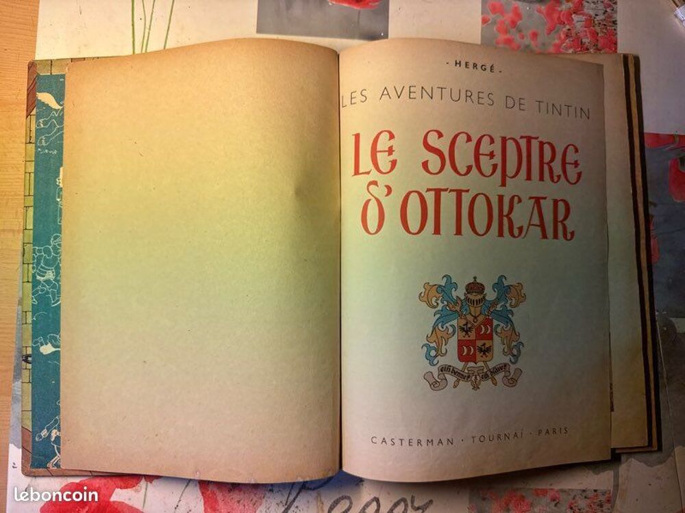 Le sceptre d'Ottokar - Tintin EO Couleurs B1-TTBE Livres et BD