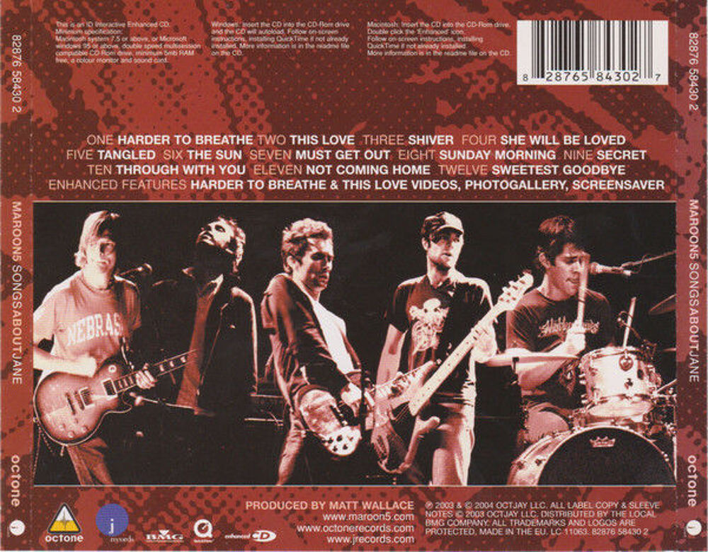 Maroon 5 ?? Songs About Jane CD et vinyles