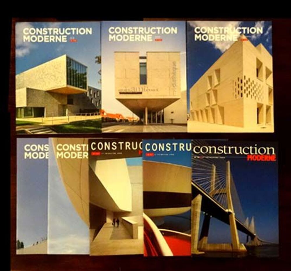 Construction moderne, lot de 8 revues d'architecture TBE Livres et BD