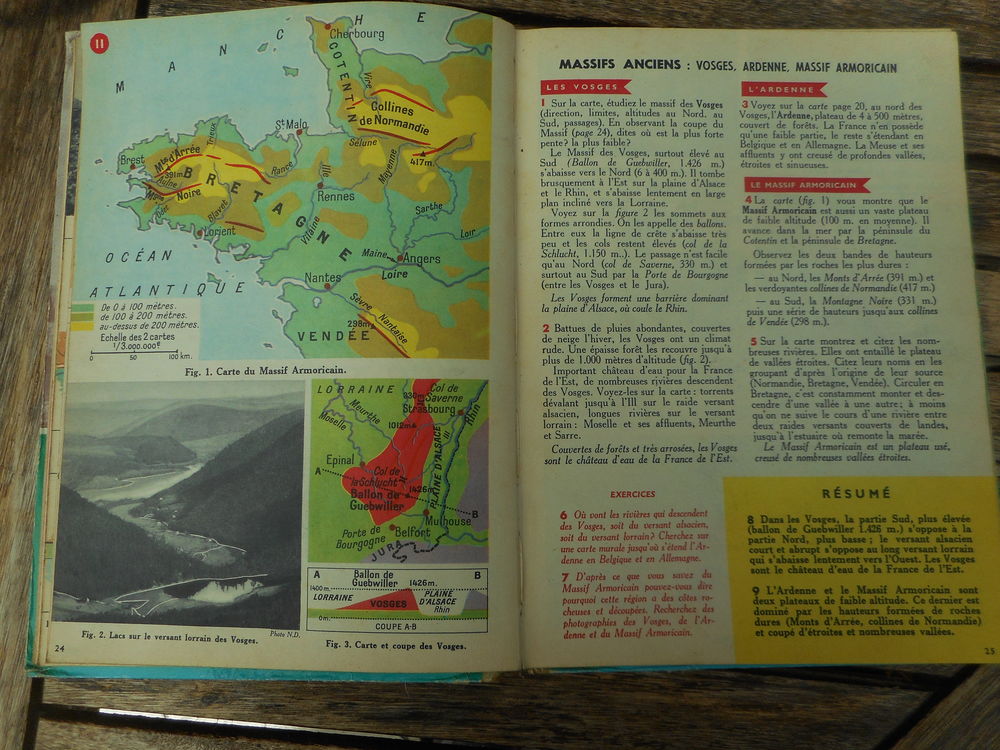 livre de g&eacute;ographie du cours moyen 1956 Livres et BD