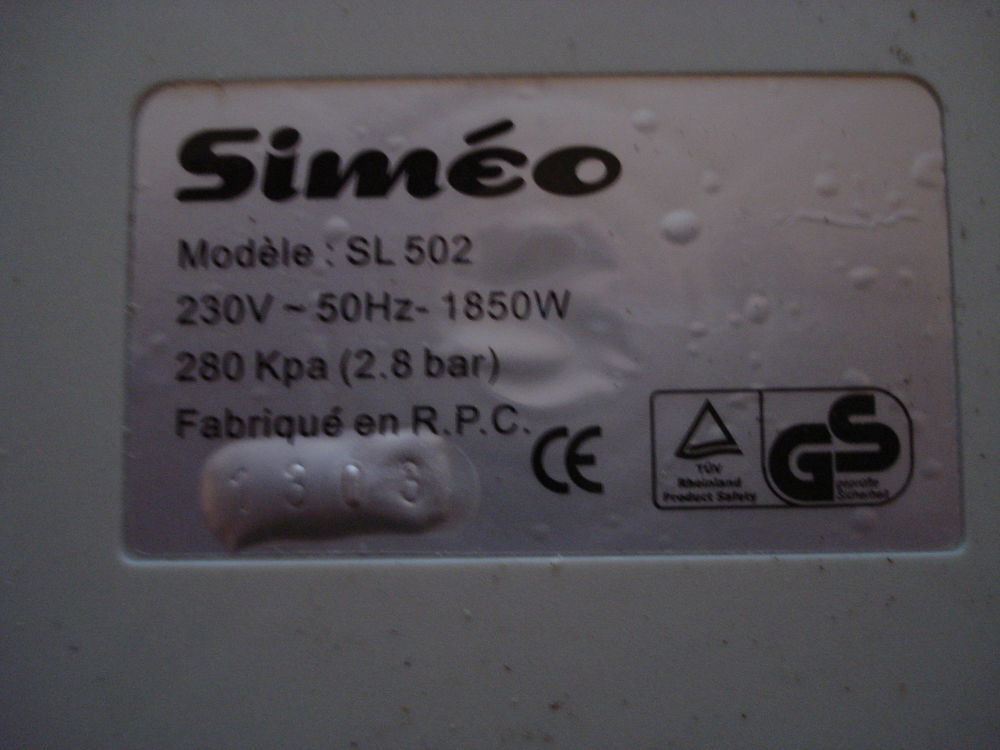 Centrale vapeur SL 502 (AUG) Electroménager