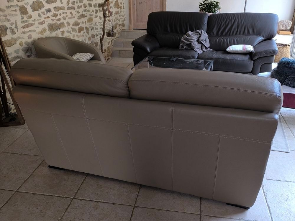 Canap&eacute; 2 larges places cuir Meubles