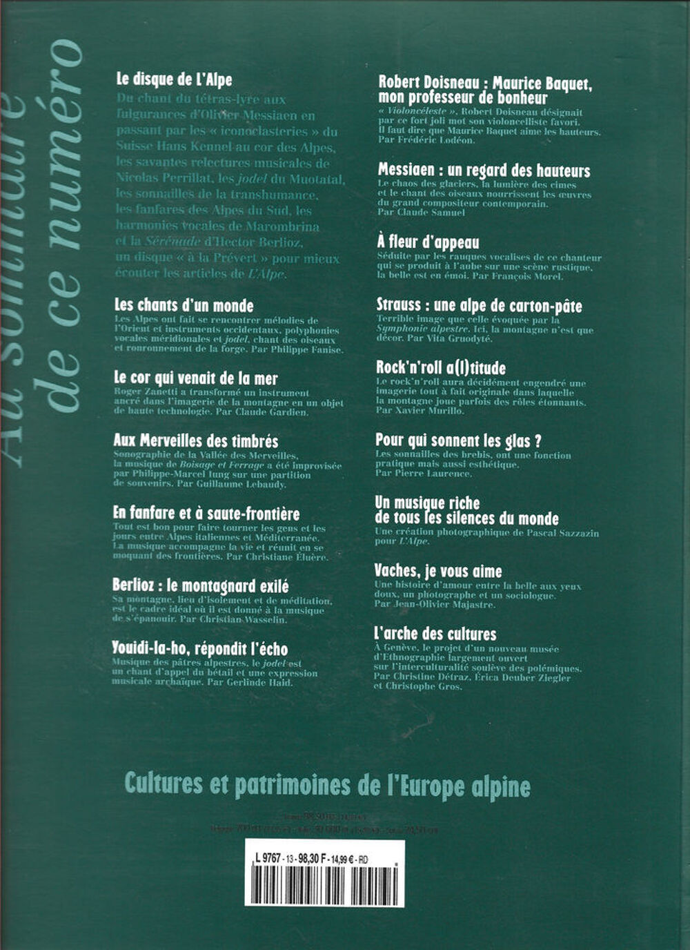 Revue l'Alpe n&deg; 13 Livres et BD