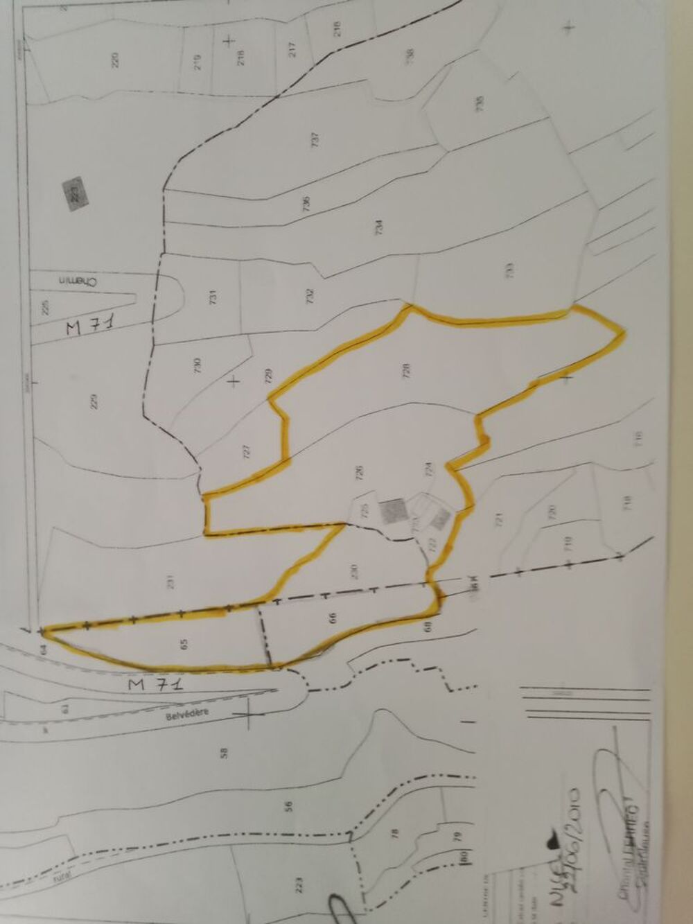Vente Terrain ROQUEBILLIERE  propriété de 7000m2 avec 2 ruines à restaurer Roquebillière