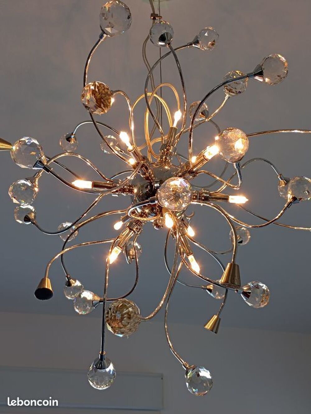 Lustre vintage en cristal Décoration