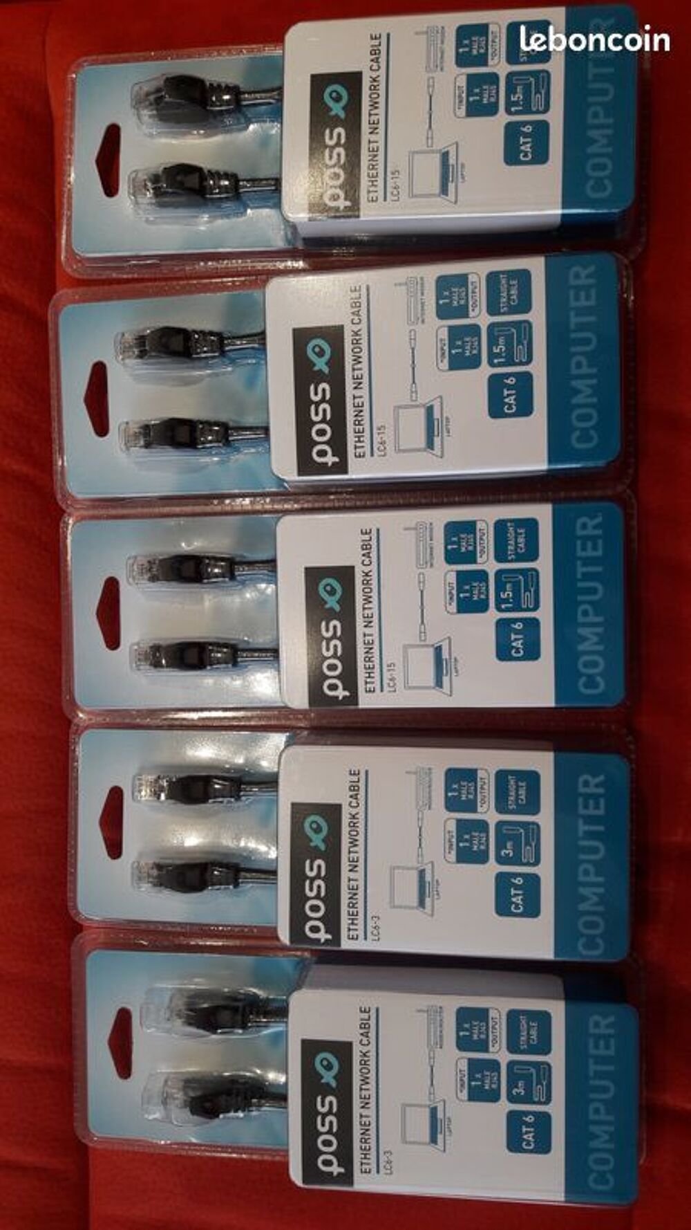 Switch Ethernet 5 Ports avec 5 c&acirc;bles Photos/Video/TV