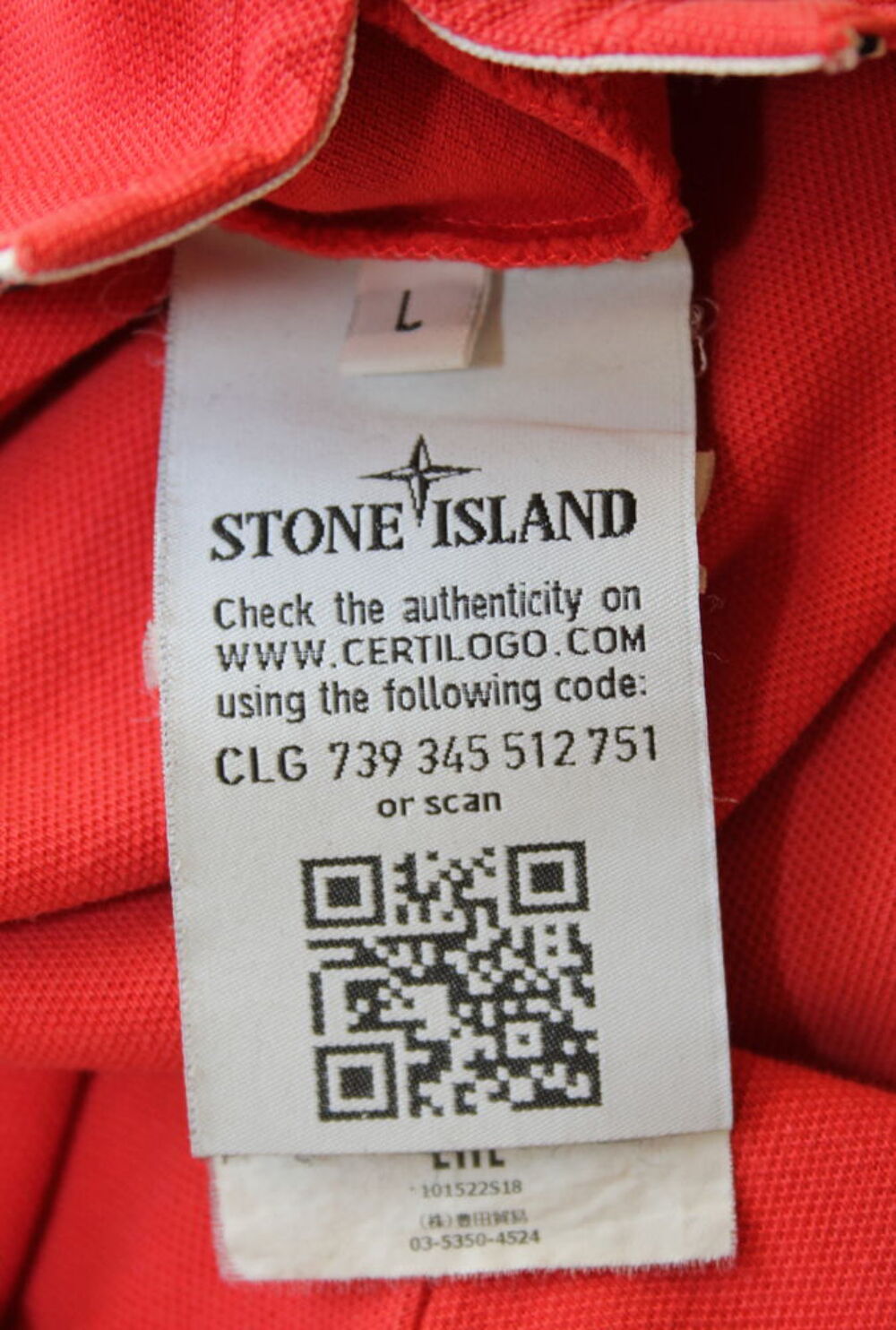 Polo rouge STONE ISLAND T.M Vêtements