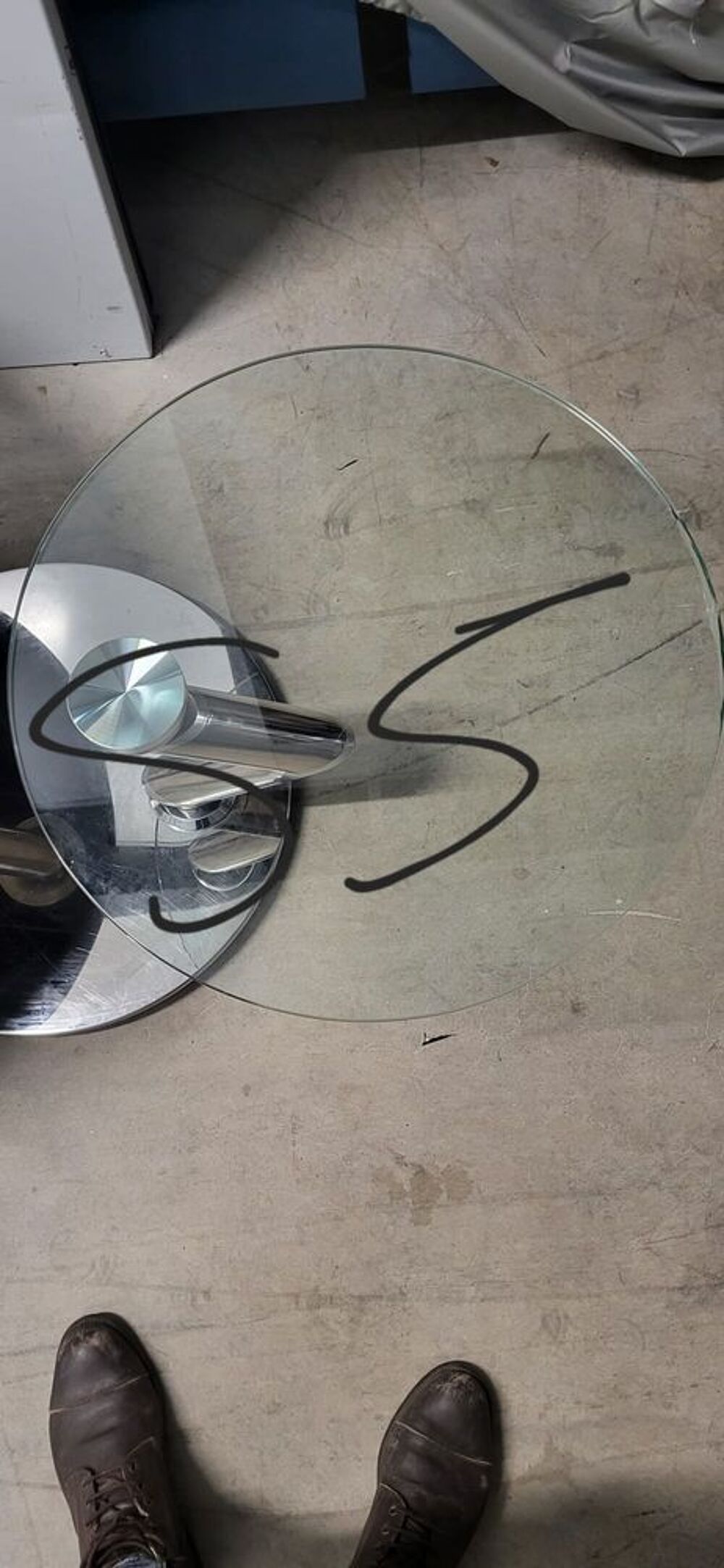 Table basse VEGA plateau c&eacute;ramique et verre Meubles