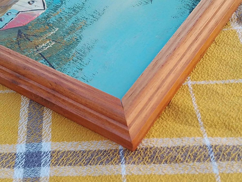 Tableau 27 x 23 cm : Peint &agrave; la main - Vintage des Ann&eacute;es 80 Décoration