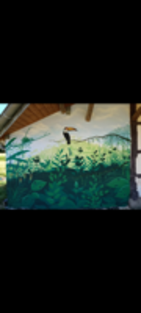   Décoration artistique murale trompe l'oeil  