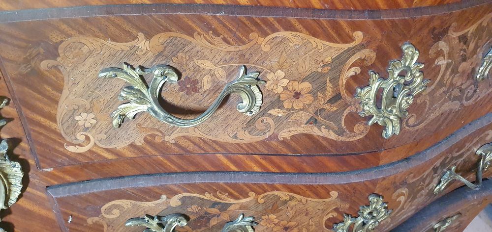 Ancienne commode bois et marbre rose Meubles