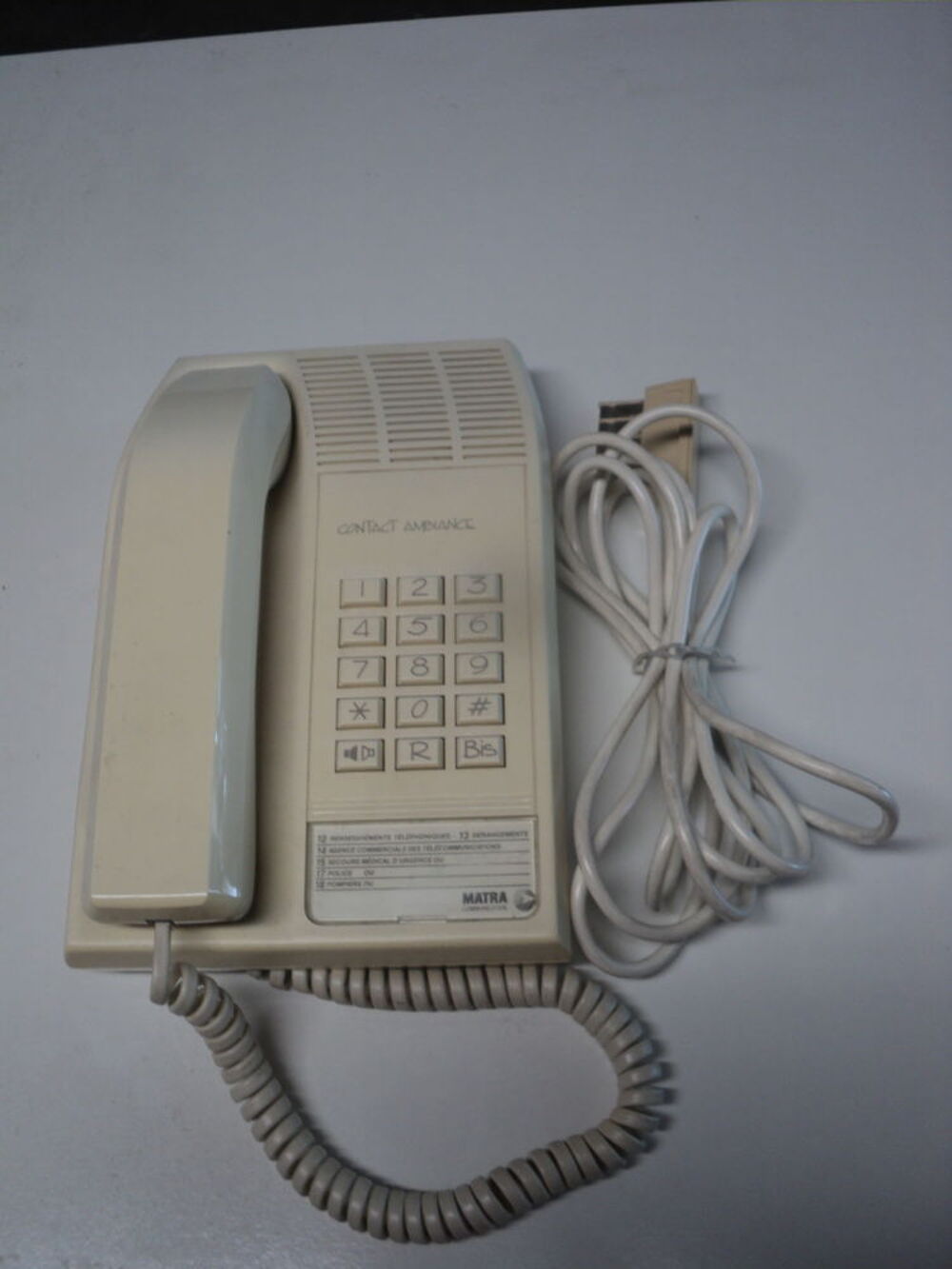 T&eacute;l&eacute;phone Vintage MATRA Contact Ambiance . Tlphones et tablettes
