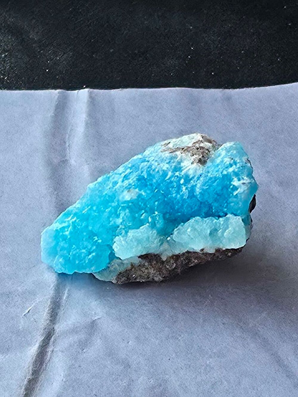 H&eacute;mimorphite Cristallis&eacute;e Bleue Katanga RDC-Pierre Brute 19g 