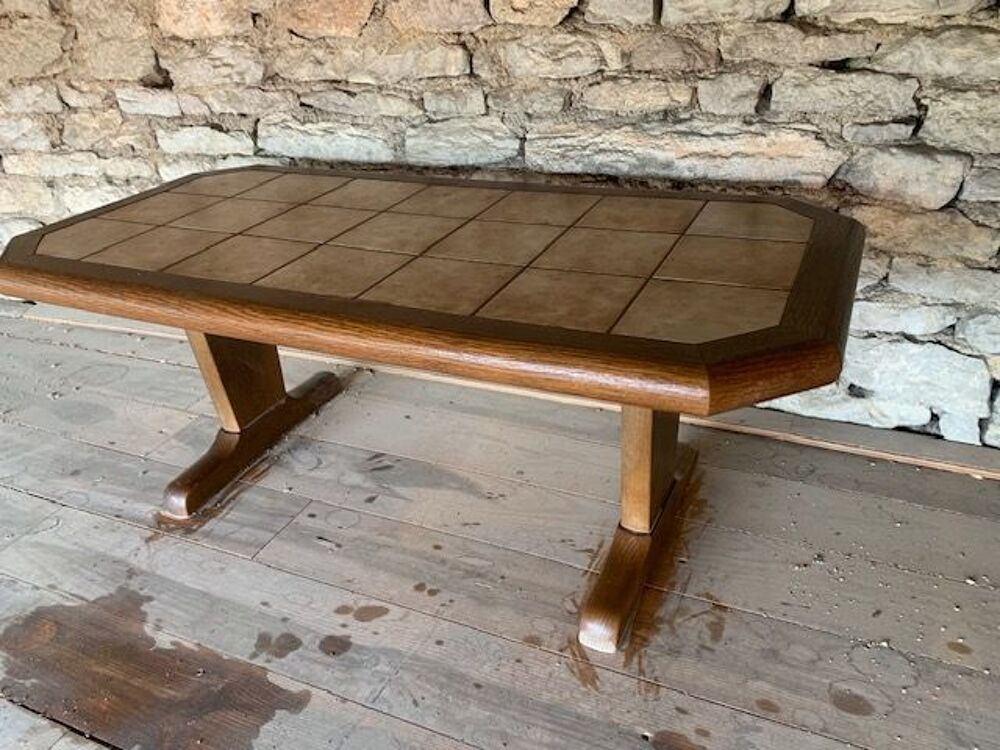 Table de salon en bois et c&eacute;ramique Meubles
