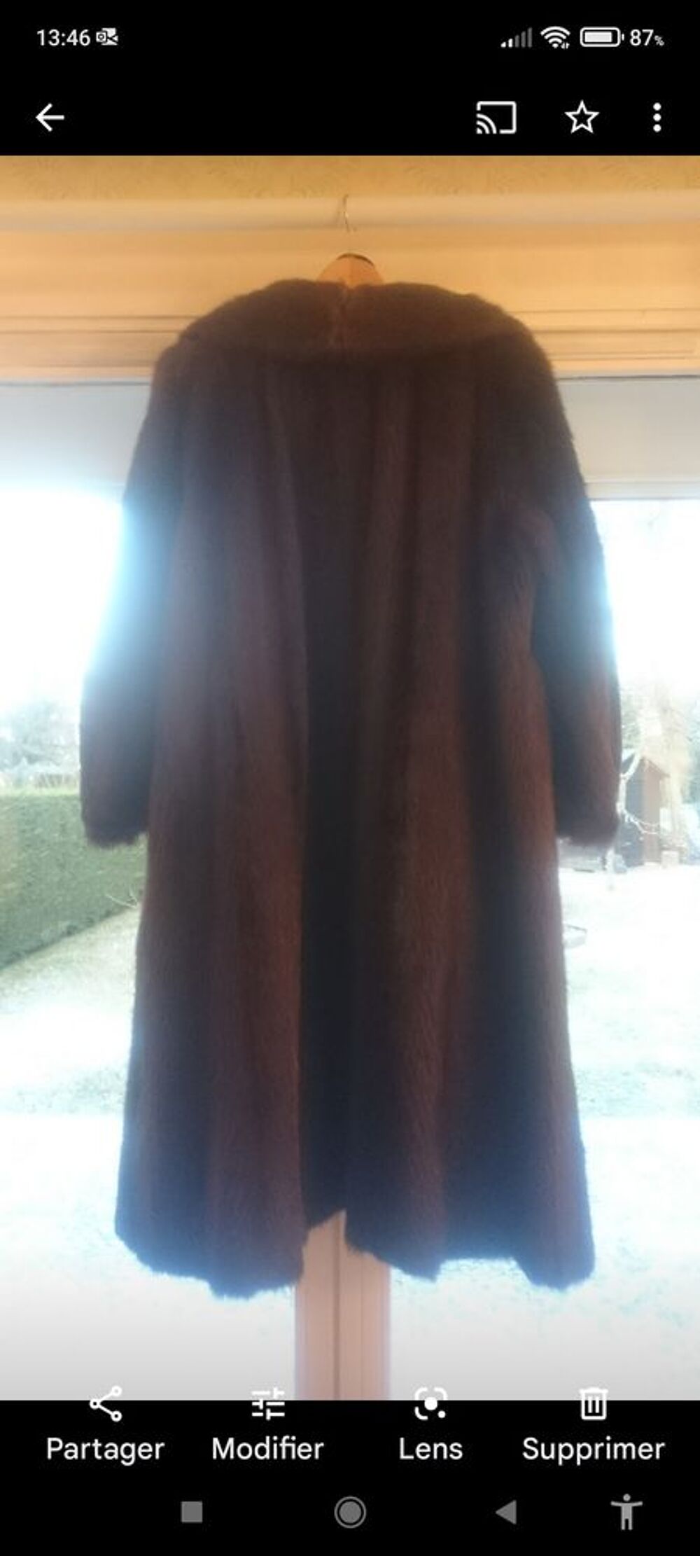 Manteau de fourrure en vison v&eacute;ritable Vtements