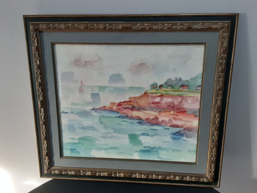 Tableau ancien " Aquarelle " Décoration