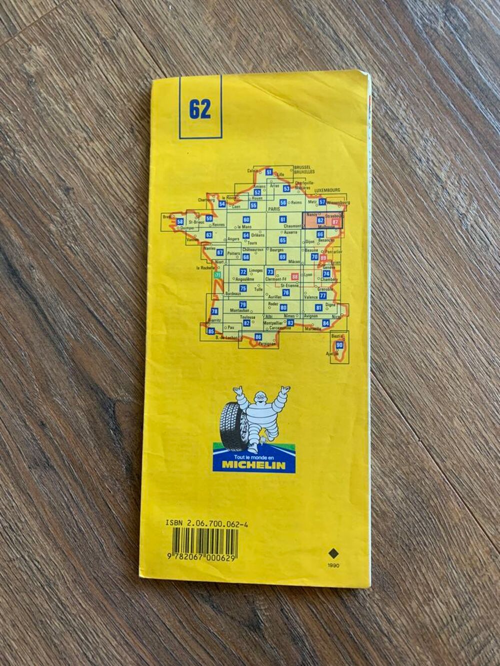 Carte routi&egrave;re et touristique Michelin 62 " Ep 