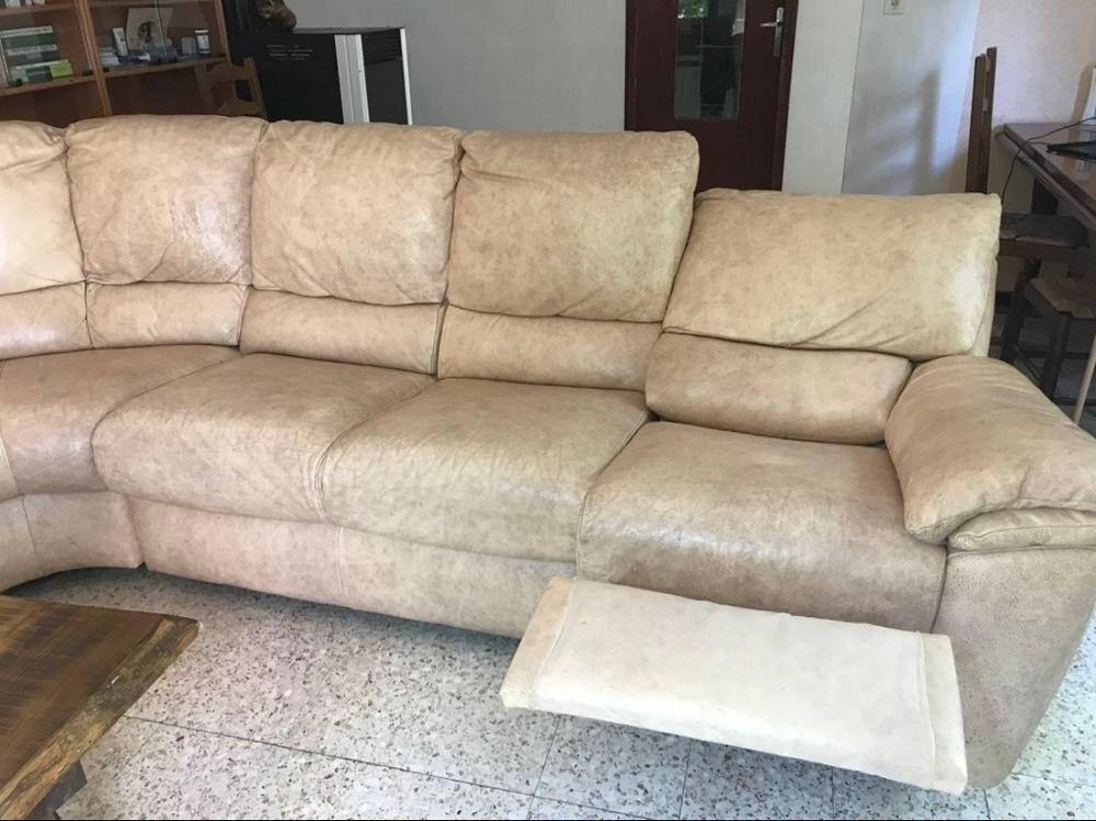 Canap&eacute; d'angle en cuir &eacute;lectrique Meubles