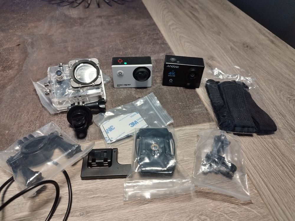 Kitvision Escape 4KW plus une Andoer 4K Ultrahd Photos/Video/TV