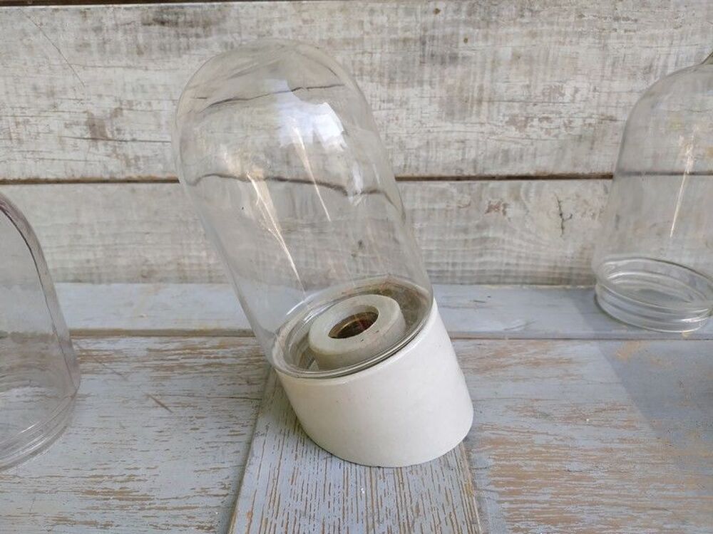 Anciens Verres de Lampe de Cour ou Suspension Décoration