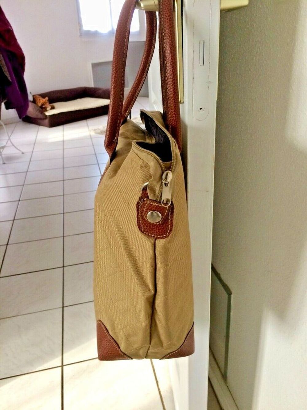 Sac tissu et cuir Bijoux Terner Maroquinerie