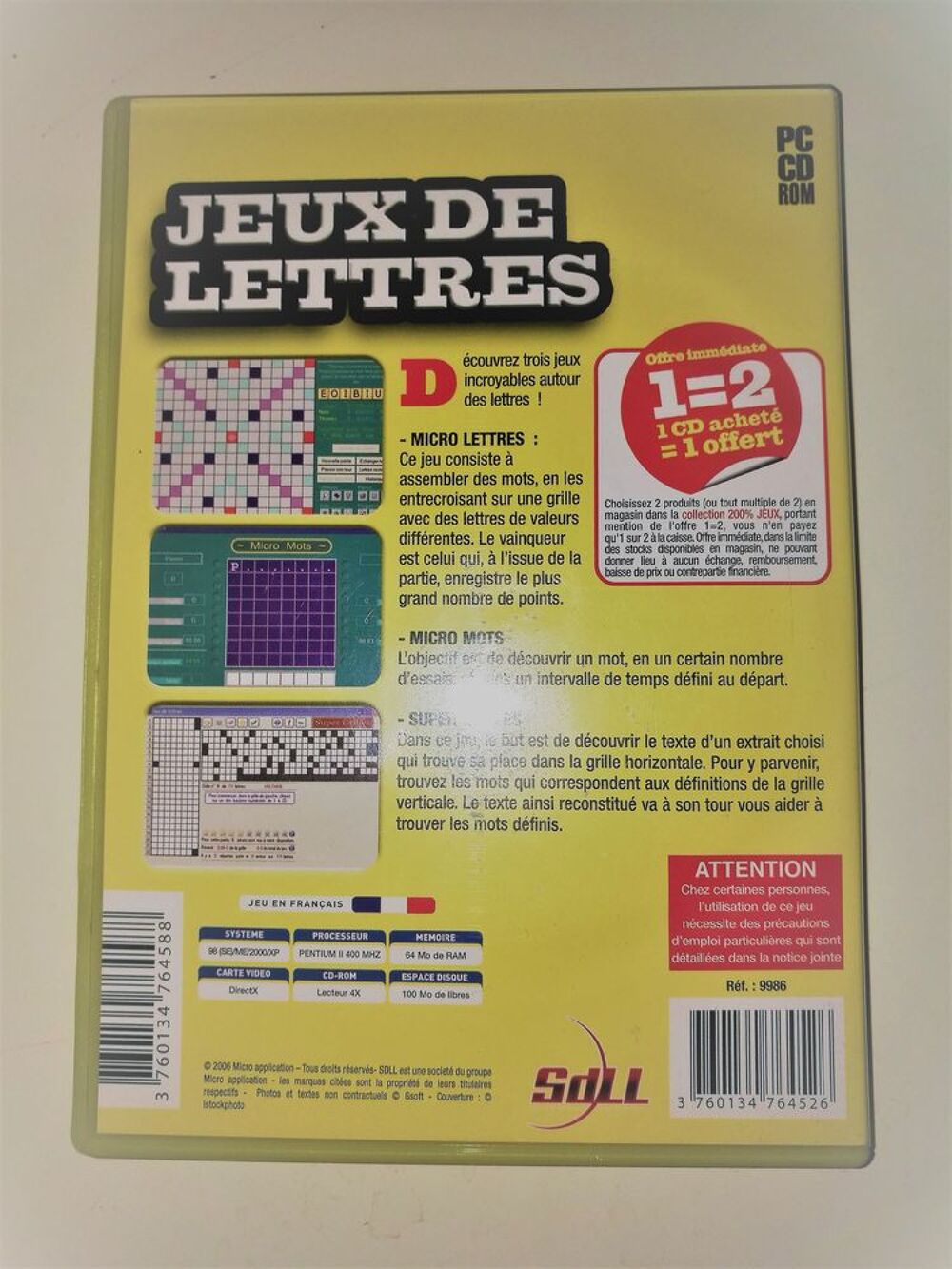 JEUX DE LETTRES Mill&eacute;sime 2007 sur PC Consoles et jeux vidéos