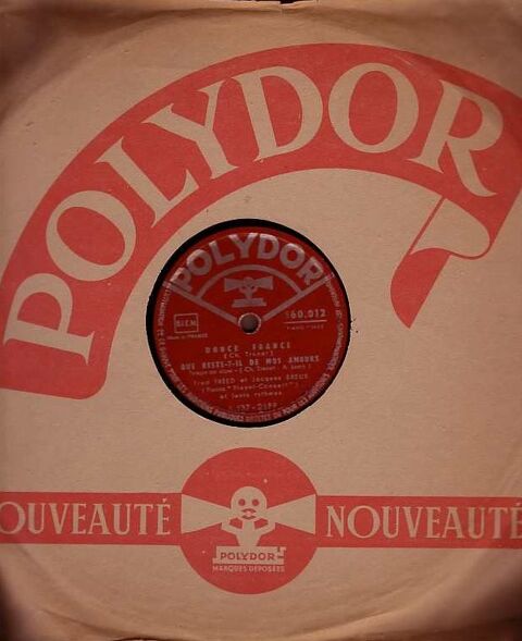 Disque Vinyl FRED FREED & JAC BREUX 78 t LA MER + DOUCE FRAN 4 Antony (92)