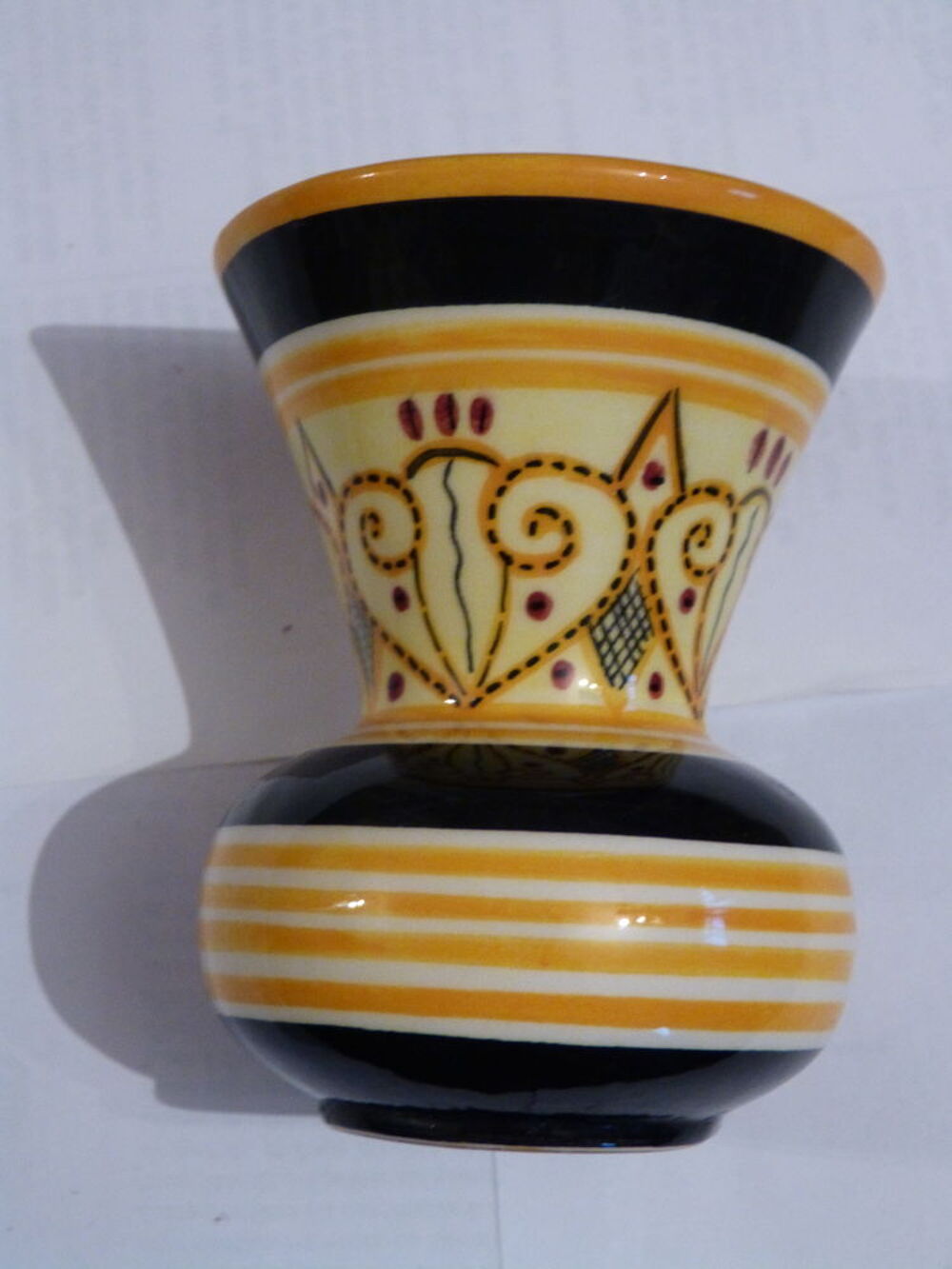 VASE HB QUIMPER COULEUR JAUNE 