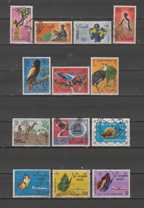 13 TIMBRES SOMALIE OBLITERES & NEUFS** DE 1961  1976 5 Le Coudray-Montceaux (91)