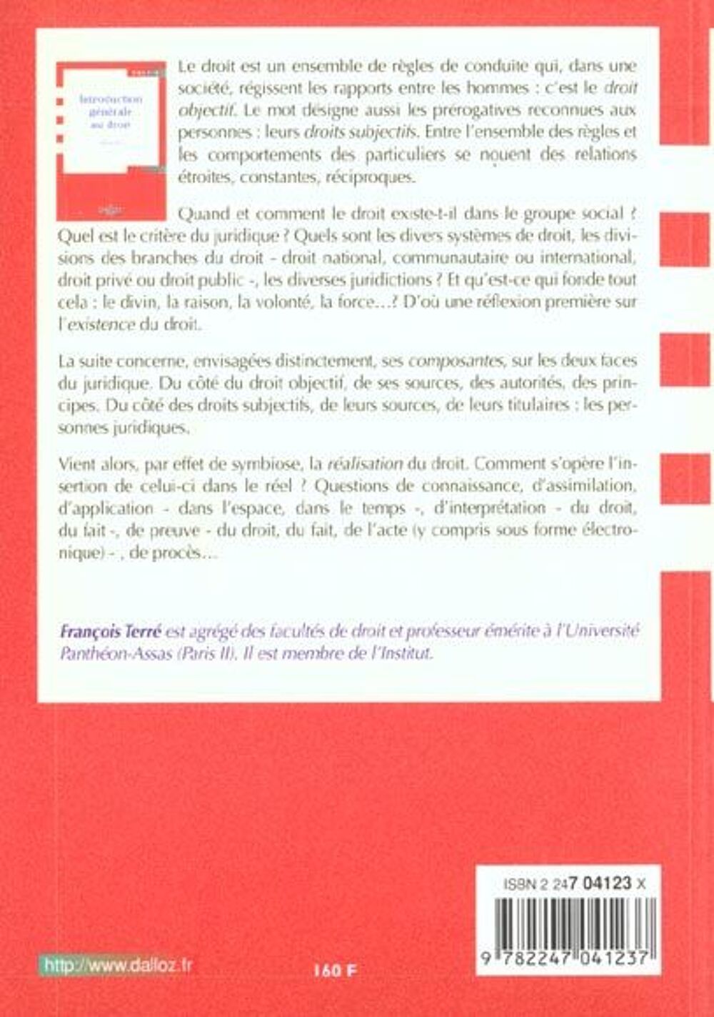 Introduction generale au droit ; 5e edition Livres et BD